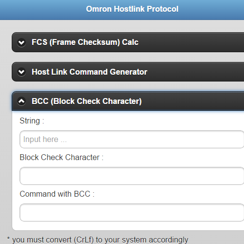 Omron Hostlink Generator